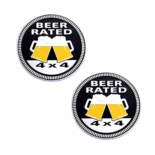 4x4 Emblem Beer Rated Auto Abzeichen Embleme runde Aufkleber Auto Emblem Aufkleber (Bier)