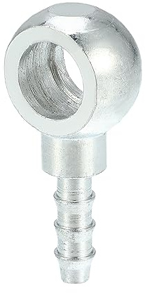 QUARKZMAN 10mm Motorrad Banjo Fitting Adapter Silberton Bremssystem 1pc | Metall, Größe: 38x18mm, Banjo Innendurchmesser: 10mm, Für Luft, Kraftstoff & Motor, Präzisionsgefertigt