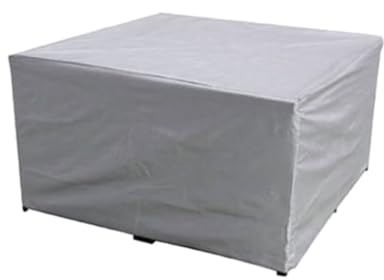 Copertura per mobili da giardino, tutte le misure, copertura per mobili da giardino e per set rettangolari, set di mobili, anti-UV, tessuto Oxford 210D, grigio, 123 x 61 x 72 cm