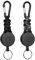 Fhlbestyu 2/4 PCS Porte-clés Extensibles, Porte Badges Mousqueton, Yoyo Enrouleur Rétractable de 60 cm avec Renforcé et Résistant