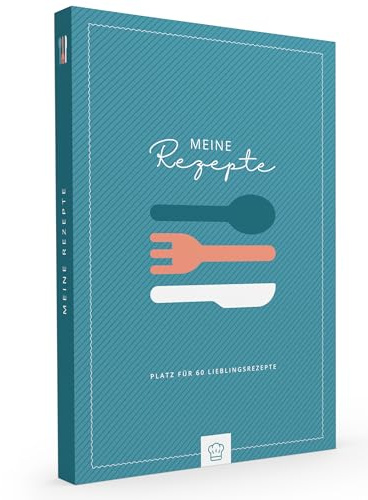 FRUITPRINTS Rezeptbuch zum Selberschreiben, A5 Softcover, robuste Fadenheftung, für 60 Rezepte, Geschenkidee