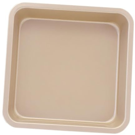 PRETYZOOM Quadratische Backform aus Kohlenstoffstahl, Goldfarben für Ofen