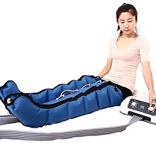Massaggiatore Compressione D'Aria Per Vitelli,Elettrico Pressoterapia Casa Massagg Per Braccio Vita Gambe,Apparecchio per massaggio,6 Camere D'Aria Pressoterapia Linfodrenaggi(Color:2 Leg And Machine)
