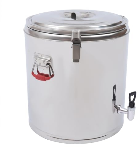 DCSYOG Thermobehälter Edelstahl 40 L Thermo-Transportbehälter mit Deckel für Essen Thermobox Gastro Warmhaltebehälter für Speisen Thermoport