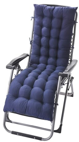Coussin de Jardin pour Chaise Longue, 155 x 48 x 8 cm, Rembourré, Idéal pour Canapé et Chaise Longue en Rotin
