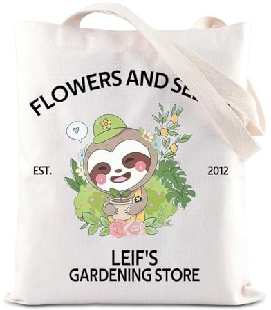 BAUNA ACNH Merchandise Inspired Tote Bag Sloth Lovers Gift Leif Gardening Store Shoulder Bag Animal Villagers Gift Video Gamer Gift