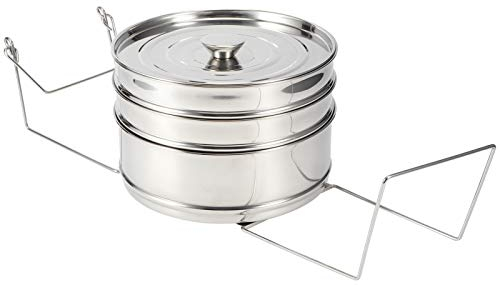 Set di Pentole Impilabili per Pentole a Vapore in Acciaio Inossidabile a 3 Livelli, Accessori per Pentole a Pressione per Cuocere Al Vapore Riso, Verdure e Carne