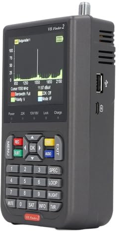 Buscador de Satélite, Analizador de Espectro de Búsqueda en Bucle de 950-2150 MHz, ángulos AZ EL, Receptor de Señal DVB S2X S2 S, MPEG 2 4, Decodificación H.264, DC5V 9V 12V