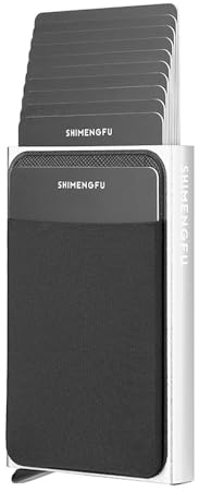 HSAJS Kreditkartenetui Geldbörse RFID Slim Wallet mit 1 Münzfach Minimalist Lockcard Pop up Cardholder Wallet for Women Herren Kartenetui 1-12 Karten Aluminium Portemonnaie