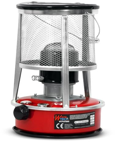 Petroleumheizung mit Docht, 2600 W – 9000 BTU/h – Tank 4,6 l. Warm Tech