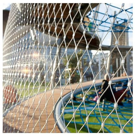 Sicherheitsnetz, Werkzeug, Drahtseil, Balustrade, Füllung, Volierendraht, Drahtgeflecht für Brücke, Treppe, Balkon, Anti-Fallnetz, Gartenzaun, anpassbare Größe L 1,8 x B 8 m