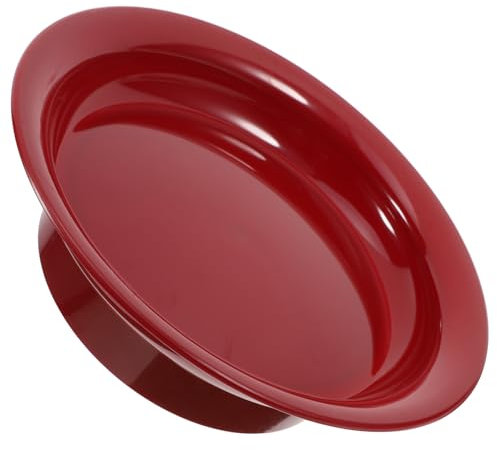 GARVALON Red 10-inch Bakelite Fruit Bowl Large Round Decorative Serving Basket for Home and Parties Sturdy Countertop Candy and Snack Plate