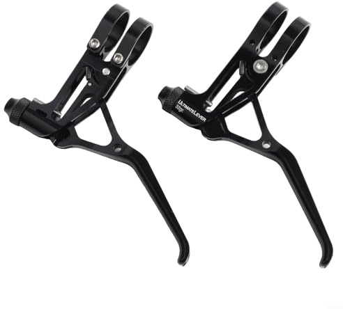 Fauhapyway Fahrrad-Bremshebel aus Aluminiumlegierung, ultraleichtes Griff-Set, zusammenklappbare Straße, 22,2 mm Durchmesser, Fahrradbremshebel (schwarz)