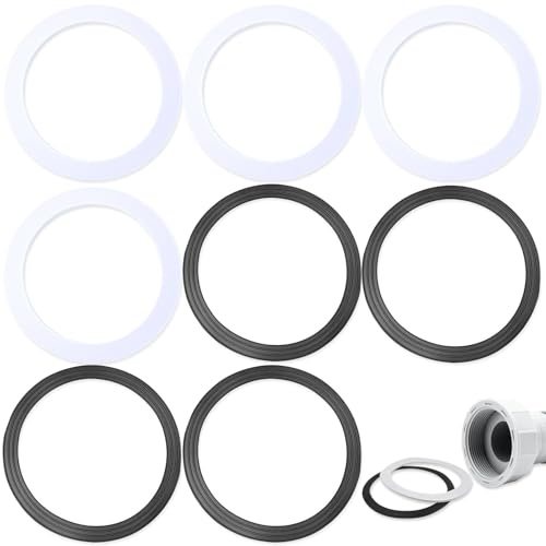 4Set 110mm Sink Plug Rubber Seal, Sink O Ring Seal Washer, Bath Plug Seal for Kitchen Sink Basket Washers Basin (Black Rubber and White Sponge Gasket)