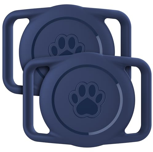 För Apple Airtag hundhalsband hållare, 2-pack vattentät Airtag katthalsband | Citymore Mjukt Airtag-fodral i silikon för hundar och katter, för Apple Air Tag-hållare för husdjurshalsband – passar ≤ 3 cm