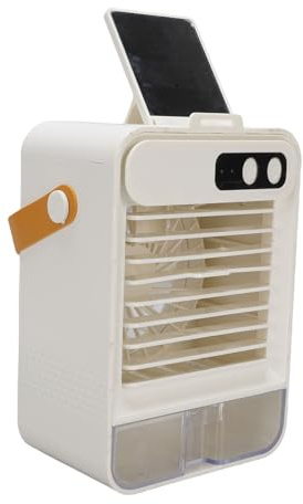 HEEPDD Tragbare Klimaanlage, Einstellbare 3 Geschwindigkeiten, Integrierter Luftbefeuchter, Mini -Kühllüfter für Büroschreibtisch, Schlafzimmer und Camping (WHITE)