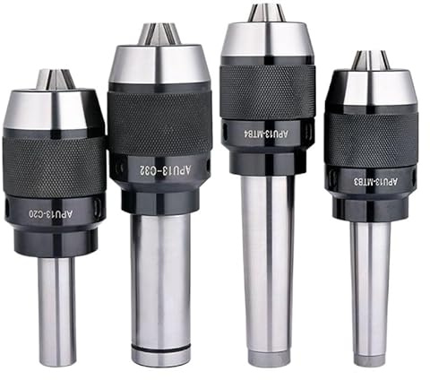 1pc Morse MT2 MT3 MT4 Straight Shank Tool Holder with Self-Tightening Three-jaw Drill Chuck for CNC Milling Cutters(MTB4-APU13-M14)