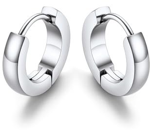 GoldChic Silver Hoop Earrings for Women, Small Hoops Earring for Men