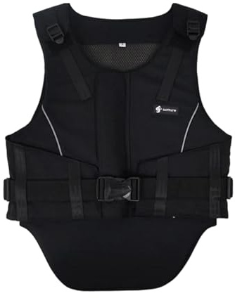 harayaa Chaleco Acolchado para Montar con Cremallera, Cómodo Y Transpirable, Que Proporciona Protección para Niños Y Niñas, XL