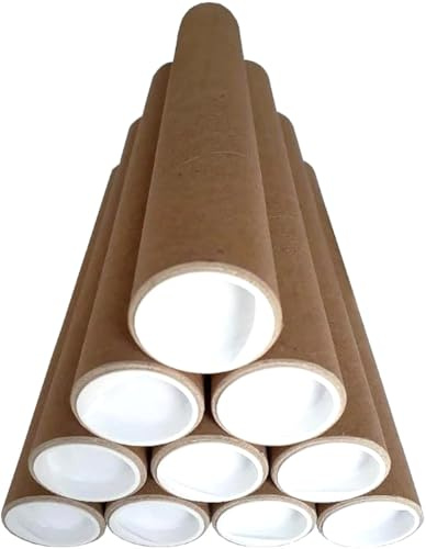 F.Lupinski Kartonrolle 20-118cm, INDUSTRIEQUALITÄT - deutsches Produkt, extra STABILE Rundverpackung mit Deckel für Zeichnungen und grafische Unterlagen (30 cm, 10 x 30x3,8cm bis DIN A4)