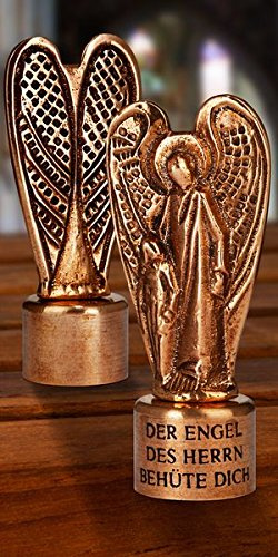 Taufgeschenke Bronze Engel mit Spruch Höhe 7,5 cm, Handschmeichler, Kommunionsgeschenk