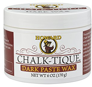 Howard Chalk-Tique Dark Furniture Wax a Blend of Beeswax and Carnauba Waxes - Ideal for Wood, Glass, Ceramic, Metal - Create Distressed Aged Patina (dark)