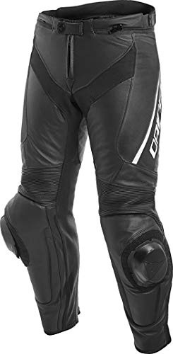 Dainese Delta 3 Herren Leder Motorrad Hose schwarz/schwarz/weiß 54 Euro/37,5 EE. UU.