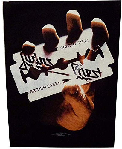 Tee Shack Judas Priest British Steel officiel 30x36x27cm Patch Arrière