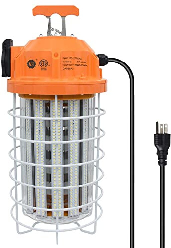 NS 150W High Bay Temporary LED Work Light 23550Lm 5000K Daylight White with Indoor and Outdoor Hook Portable Hanging Lighting for Construction Job Site¡­