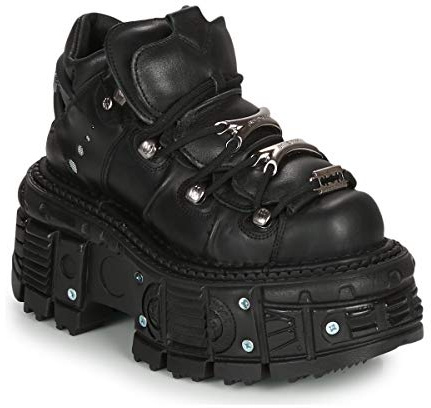 New Rock M-tank106-c2 Unisex Plattformschuhe, Schwarz, 39