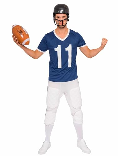 Deiters American Footballer 2-tlg. Herren weiß/blau 4XL