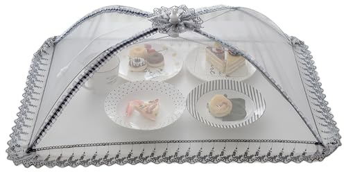 Premium Pop-Up Mesh Bildschirm Lebensmittel Abdeckung Zelt Regenschirm, wiederverwendbar und zusammenklappbar Outdoor Picknick Essen Abdeckhaube Netz Lebensmittel Abdeckhaube halten Fliegen, Käfer