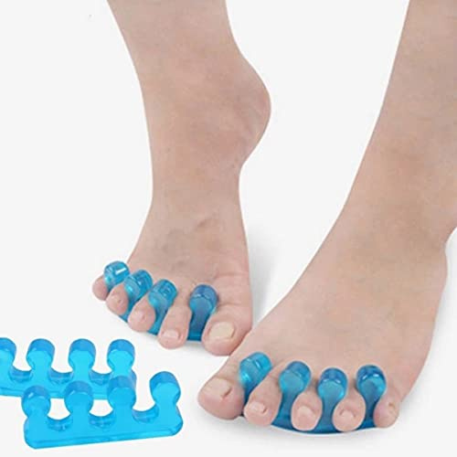 PFativant 2 Paar Zehenspreizer Ballenschutz Schutz Fuß Zehentrenner Toe Stretcher Ideal für Männer und Frauen, Einheitsgröße, Blau
