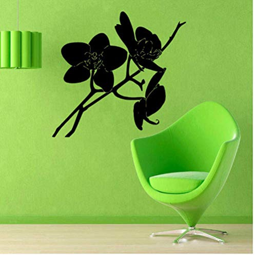 WYFCL Branche Amovible Stickers Muraux Orchidée Fleurs Mur Chambre Décor Art Vinyle Autocollants Étanche pour Chambre 44X46 Cm