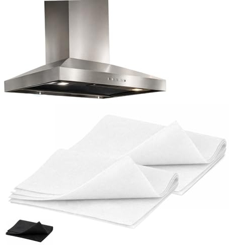 Virsus Filtri per cappa di colore bianco 2 pezzi aspiranti universale, adatti a tutte le cappe da cucina, assorbono gli odori, antigrasso e vapore, misura 40x80cm