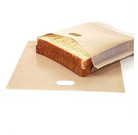 ENJY Toaster Bags Non-Stick Reusable Toaster Bags -Toaster Bags for Heat Resistant, Perfect for Grilled Cheese Sandwiches, Chicken 20 Pack (Color : 20PCS 17x19cm)
