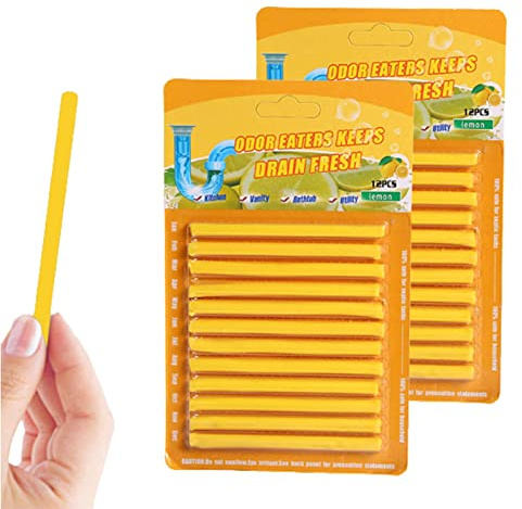 Stronrive Drain Cleaner Sticks, 24 Stück Abflussreiniger Sticks, Stoppe Stinkende & Verstopfte Abflüsse, Rohrreiniger/Abflussreiniger Für Spülbecken, Drainsticks Für Die Rohrreinigung