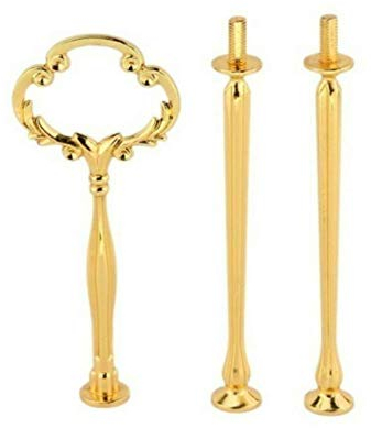 4st Etageren Stangen Etagere Vintage Metallstange Gold Stäbe Bausatz Stange Stabil Etagerenstangen Europäische Festliche Multi Kuchenplatte Obsttablett Ständerhalter Mittelgriffbeschläge 9,84
