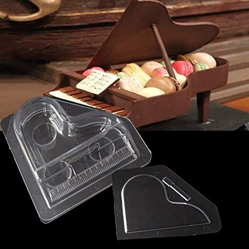 3D Piano Clear Polycarbonate Chocolate Mold Piano Shape Jelly Candy Making Mold DIY Chocolate Moulds Sweet Candy Mold Sugarcraft Fondant Baking Mold Chocolate Baking Tools