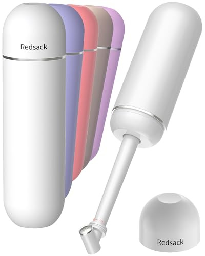 Tragbares Bidet für Reisen & Camping–Manuelle Spritzflasche (Peri-Flasche) | |3-fache Auslaufsicherung | BPA-frei | Intimhygiene | Wochenbett | Ausziehbarer Sprüharm mit Düse | Für Damen & Herren–Weiß