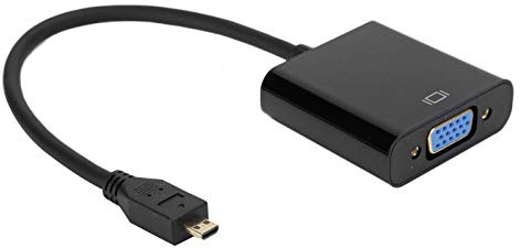 VBESTLIFE Micro-HDMI-auf-VGA-Videokonverter-Adapter 1080P für 4B, Plug-and-Play, Stabile High-Definition-Übertragung, Unterstützt HDCP (Micro HDMI zu VGA)