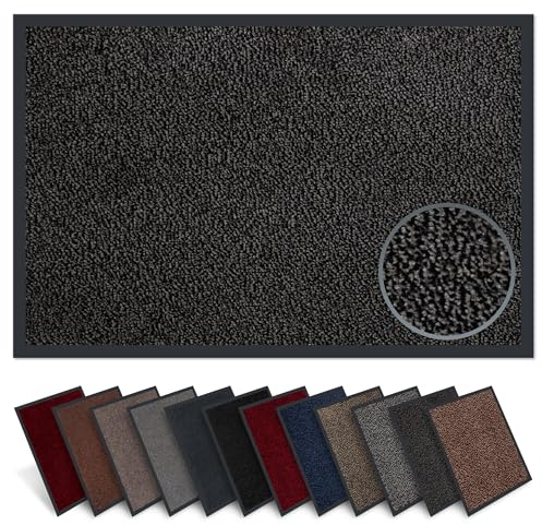 Carpet Diem Fußmatte innen, große Auswahl, Größe: 60x90 cm, Farbe: anthrazit-schwarz - Halten Sie Ihr Zuhause sauber mit unserer Schmutzfangmatte