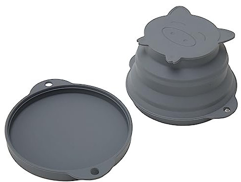 Faltbarer Reisenapf Für Hunde – Tragbarer, Faltbarer Hundenapf aus Lebensmittelechtem Silikon Mit Deckel Für Outdoor-Abenteuer