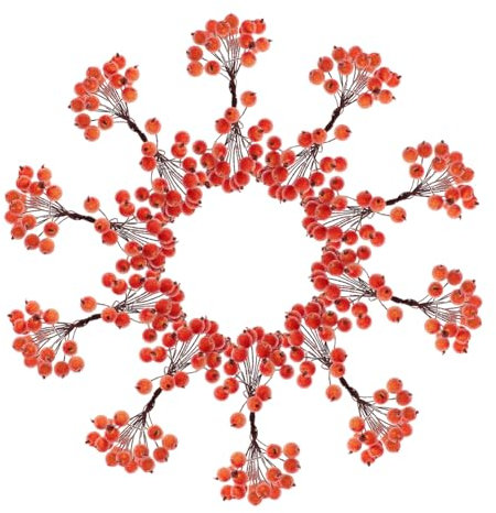 Zerodeko 200stücke Mini Weihnachtsdeko Künstliche Orange Farbige Schaumbeeren Frosted Design Für Baumgestecke DIY Haarspangen Und Hochzeitsschmuck