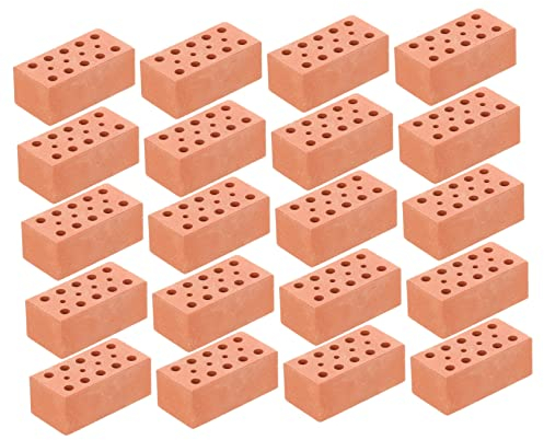 FOYTOKI 20stücke Miniatur Ziegel Form Ziegel Modell Decor DIY Micro Landschaftsbau Decor Miniatur Für Gartenbau Und Modellbau