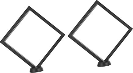 DEARMAMY 18x18cm Schwarz Schmuck Display Rack Schwimmende Rahmen Display Stand Schmuck Box Für Desktop