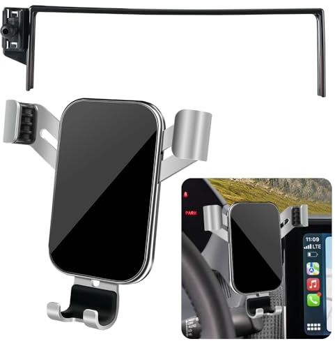 LUNQIN Car Phone Holder for Toyota bZ4X 2023 2024 2025 and Subaru Solterra 2023 2024 2025 Auto Interior Accessories Best Cell Phones Mount Cellphone Mobile Cradle Charging Navigation Screen Stand
