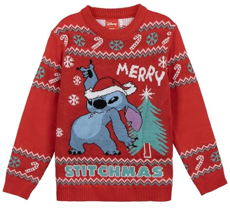 CERDÁ Life'S Little Moments | Jersey de Punto Navideño Stitch Suéter Navidad - Jersey Navidad Disney Diseño Festivo de Stitch