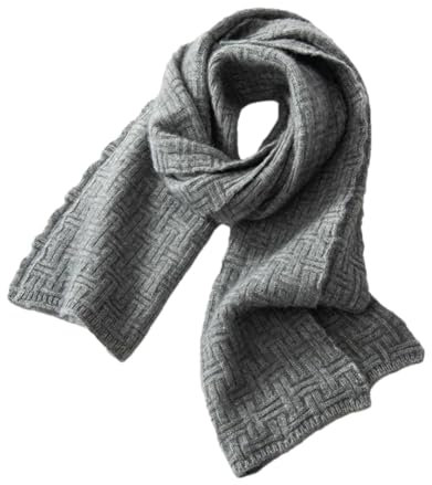 Fnfmrfmr Kaschmir-Schal für Herren und Damen, Outdoor-Schal, einfarbig, warm, Wickelschal, Unisex, grau, One size
