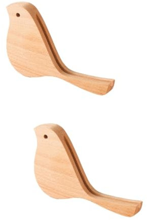 Operitacx 2 Stk Notiz Basis Vogelverzierung Foto-bildanzeige Kleiner Tischkalenderhalter Lebensmitteldekor Desktop-postkartenständer Vogel-platzhalter Kreatives Vogeldekor Tischhalter Buche